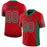 Personalized Red Kelly Green-White Mesh Drift Fashion Football Jersey Team Custom Name and Number