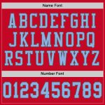 Personalized Red Light Blue-Steel Gray Mesh Authentic Football Jersey Team Custom Name and Number