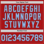 Personalized Red Light Blue-Steel Gray Mesh Authentic Throwback Baseball Jersey Team Custom Name and Number
