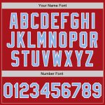 Personalized Red Light Blue-White Authentic Baseball Jersey