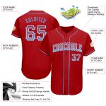 Personalized Red Light Blue-White Authentic Drift Fashion Baseball Jersey Team Custom Name and Number