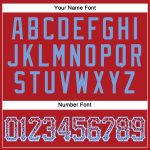 Personalized Red Light Blue-White Authentic Drift Fashion Baseball Jersey Team Custom Name and Number