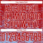 Personalized Red Light Blue-White Line Sublimation Soccer Uniform Jersey Team Custom Name and Number