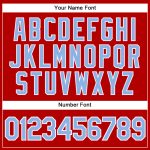 Personalized Red Light Blue-White Performance Vapor Golf Polo Shirt Team Custom Name and Number