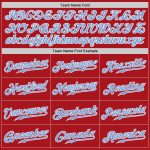 Personalized Red Light Blue-Yellow Authentic Split Fashion Baseball Jersey Team Custom Name and Number