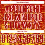 Personalized Red Light Yellow-White Line Sublimation Soccer Uniform Jersey Team Custom Name and Number