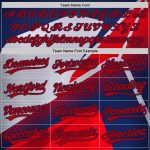 Personalized Red Navy 3D Pattern Design Abstract Sport Authentic Baseball Jersey Team Custom Name and Number