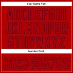 Personalized Red Navy 3D Pattern Design Side Stripes Authentic Baseball Jersey Team Custom Name and Number