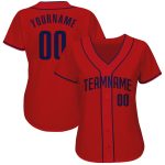 Personalized Red Navy Authentic Baseball Jersey Team Custom Name and Number