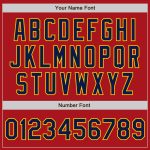 Personalized Red Navy-Gold Authentic Baseball Jersey