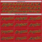 Personalized Red Navy-Gold Authentic Baseball Jersey Team Custom Name and Number