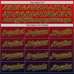 Personalized Red Navy-Gold Authentic Fade Fashion Baseball Jersey Team Custom Name and Number