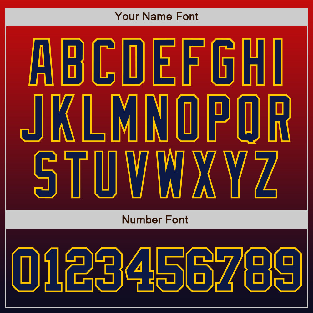 Personalized Red Navy-Gold Authentic Fade Fashion Baseball Jersey Team Custom Name and Number Personalized Red Navy-Gold Authentic Fade Fashion Baseball Jersey Team Custom Name and Number - Image 4