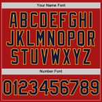 Personalized Red Navy-Gold Mesh Authentic Throwback Baseball Jersey Team Custom Name and Number
