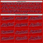 Personalized Red Navy-Gray Authentic Sleeveless Baseball Jersey Team Custom Name and Number