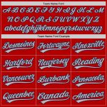 Personalized Red Navy-Gray Authentic Throwback Baseball Jersey Team Custom Name and Number
