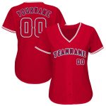 Personalized Red Navy-Gray Baseball Jersey Team Custom Name and Number