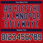Personalized Red Navy-Old Gold Authentic Baseball Jersey