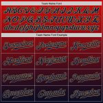 Personalized Red Navy-Old Gold Authentic Fade Fashion Baseball Jersey Team Custom Name and Number