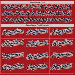 Personalized Red Navy-Old Gold Authentic Raglan Sleeves Baseball Jersey Team Custom Name and Number
