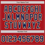 Personalized Red Navy-Old Gold Authentic Raglan Sleeves Baseball Jersey Team Custom Name and Number