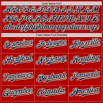 Personalized Red Navy-Old Gold Authentic Sleeveless Baseball Jersey