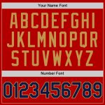 Personalized Red Navy-Old Gold Authentic Throwback Baseball Jersey Team Custom Name and Number