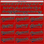 Personalized Red Navy-Old Gold Authentic Throwback Baseball Jersey Team Custom Name and Number