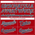 Personalized Red Navy-Old Gold Baseball Jersey Team Custom Name and Number