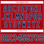 Personalized Red Navy-Old Gold Baseball Jersey Team Custom Name and Number