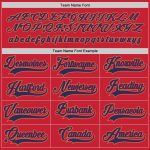 Personalized Red Navy-Old Gold Hockey Jersey Team Custom Name and Number