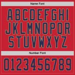 Personalized Red Navy-Old Gold Hockey Jersey Team Custom Name and Number