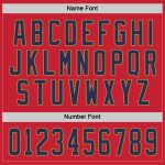 Personalized Red Navy-Old Gold Hockey Jersey