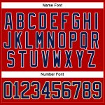 Personalized Red Navy-Old Gold Hockey Lace Neck Jersey Team Custom Name and Number