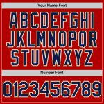 Personalized Red Navy-Old Gold Line Authentic Baseball Jersey Team Custom Name and Number