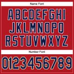 Personalized Red Navy-Old Gold Mesh Authentic Football Jersey Team Custom Name and Number