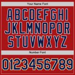 Personalized Red Navy-Old Gold Mesh Authentic Throwback Baseball Jersey Team Custom Name and Number