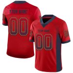 Personalized Red Navy-Old Gold Mesh Drift Fashion Football Jersey Team Custom Name and Number
