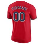 Personalized Red Navy-Old Gold Performance T-Shirt Team Custom Name and Number