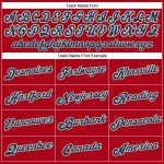Personalized Red Navy-Old Gold Performance T-Shirt Team Custom Name and Number