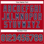 Personalized Red Navy-Old Gold Performance T-Shirt Team Custom Name and Number