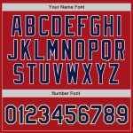 Personalized Red Navy Pinstripe Navy-Old Gold Authentic Baseball Jersey Team Custom Name and Number