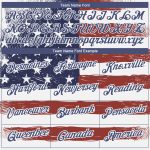 Personalized Red Navy-White 3D American Flag Patriotic Performance T-Shirt Team Custom Name and Number