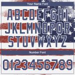 Personalized Red Navy-White 3D American Flag Patriotic Performance T-Shirt Team Custom Name and Number