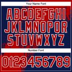 Personalized Red Navy-White 3D Pattern Design Abstract Brush Stroke Authentic Baseball Jersey Team Custom Name and Number