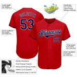 Personalized Red Navy-White Authentic Baseball Jersey Team Custom Name and Number
