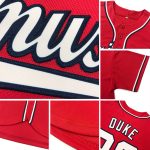 Personalized Red Navy-White Authentic Baseball Jersey Team Custom Name and Number