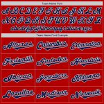 Personalized Red Navy-White Authentic Baseball Jersey Team Custom Name and Number