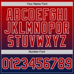Personalized Red Navy-White Authentic Fade Fashion Baseball Jersey