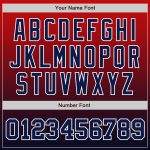 Personalized Red Navy-White Authentic Fade Fashion Baseball Jersey Team Custom Name and Number